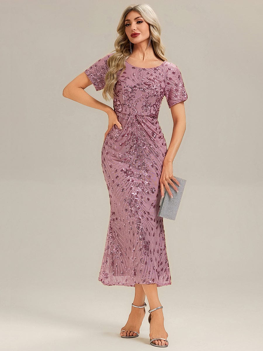 Sequin Mermaid Round Neck Dress