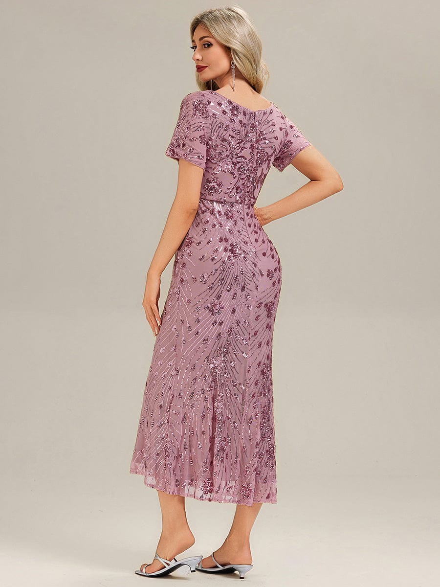 Sequin Mermaid Round Neck Dress