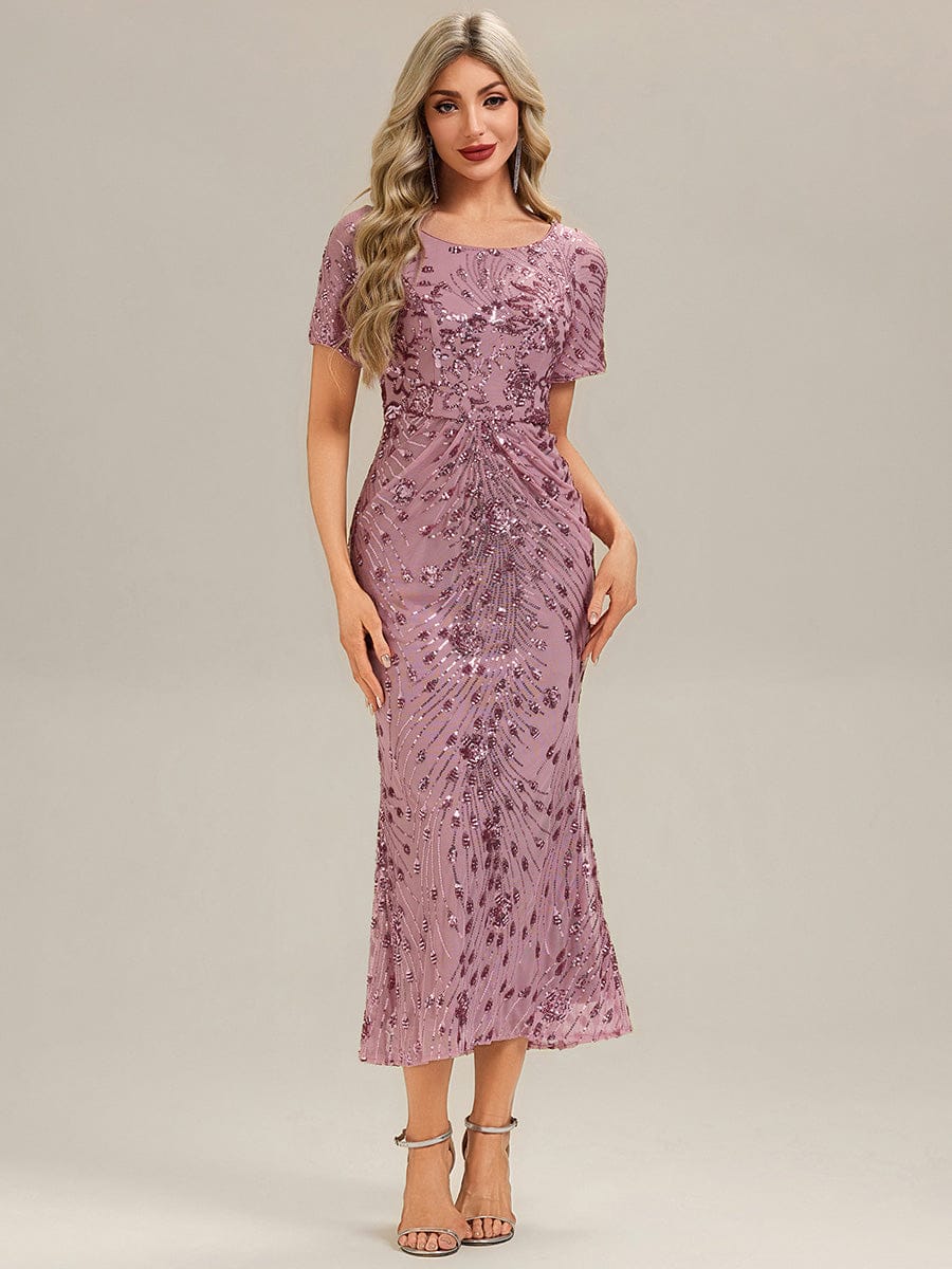 Sequin Mermaid Round Neck Dress