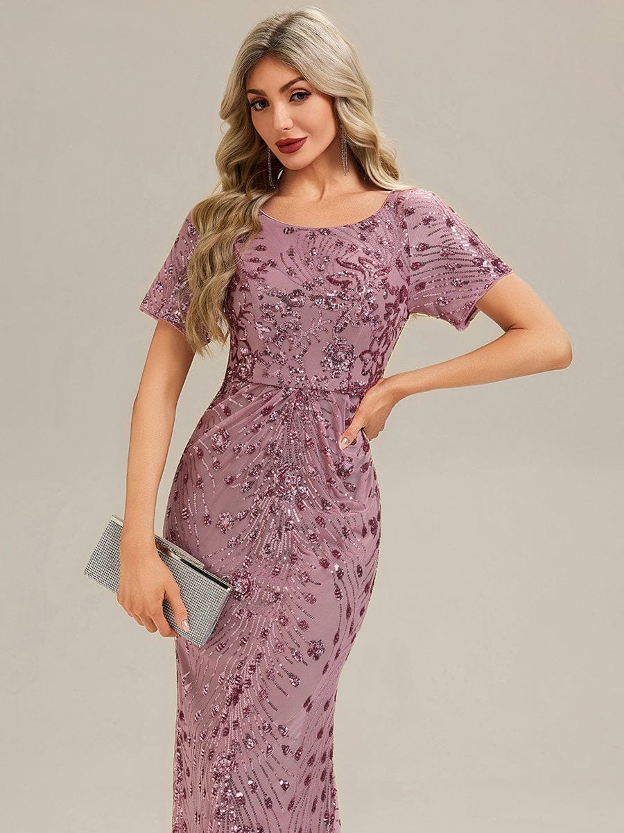 Sequin Mermaid Round Neck Dress