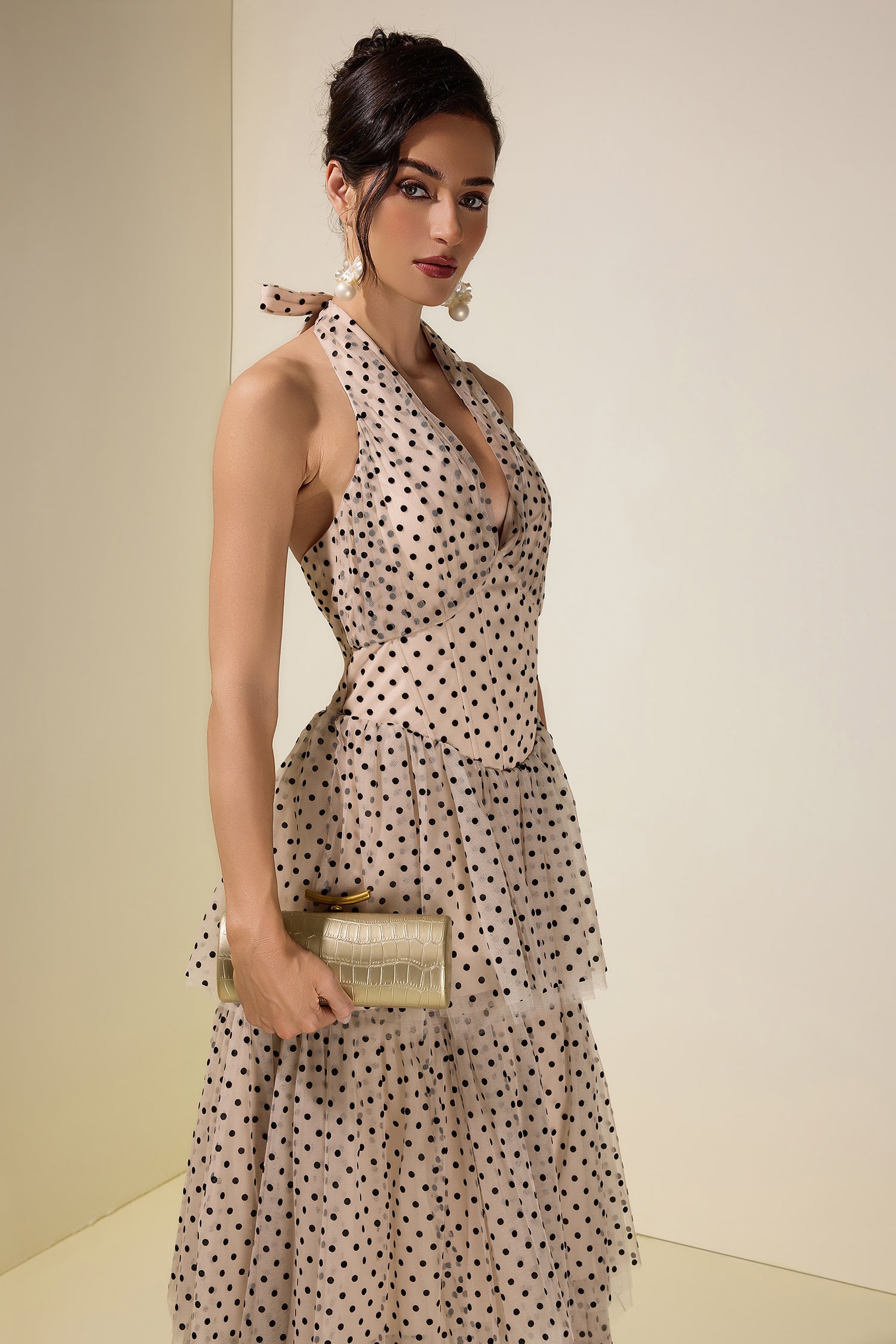 PU Metal Decorations Baguette Bag