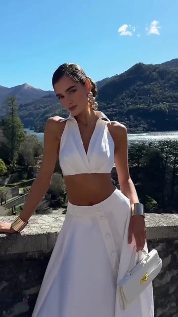 Keira White A-Line Skirt Suit
