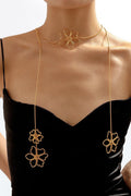 Flower Metal Chain Necklace