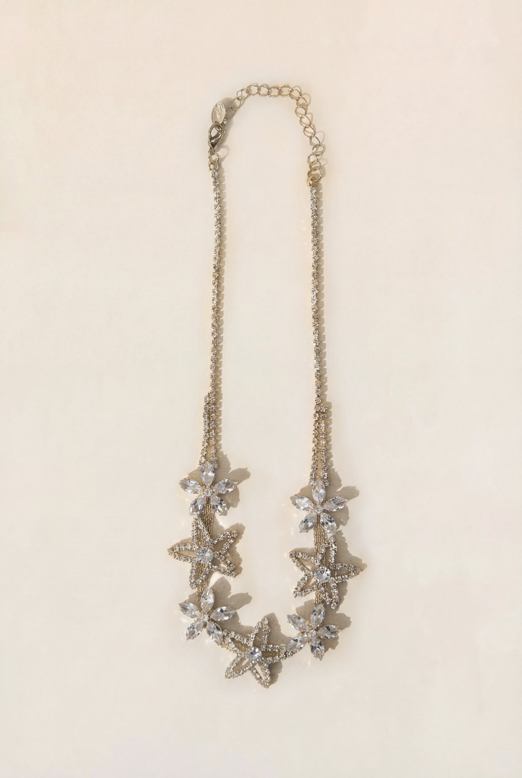 Crystal Floral Statement Necklace