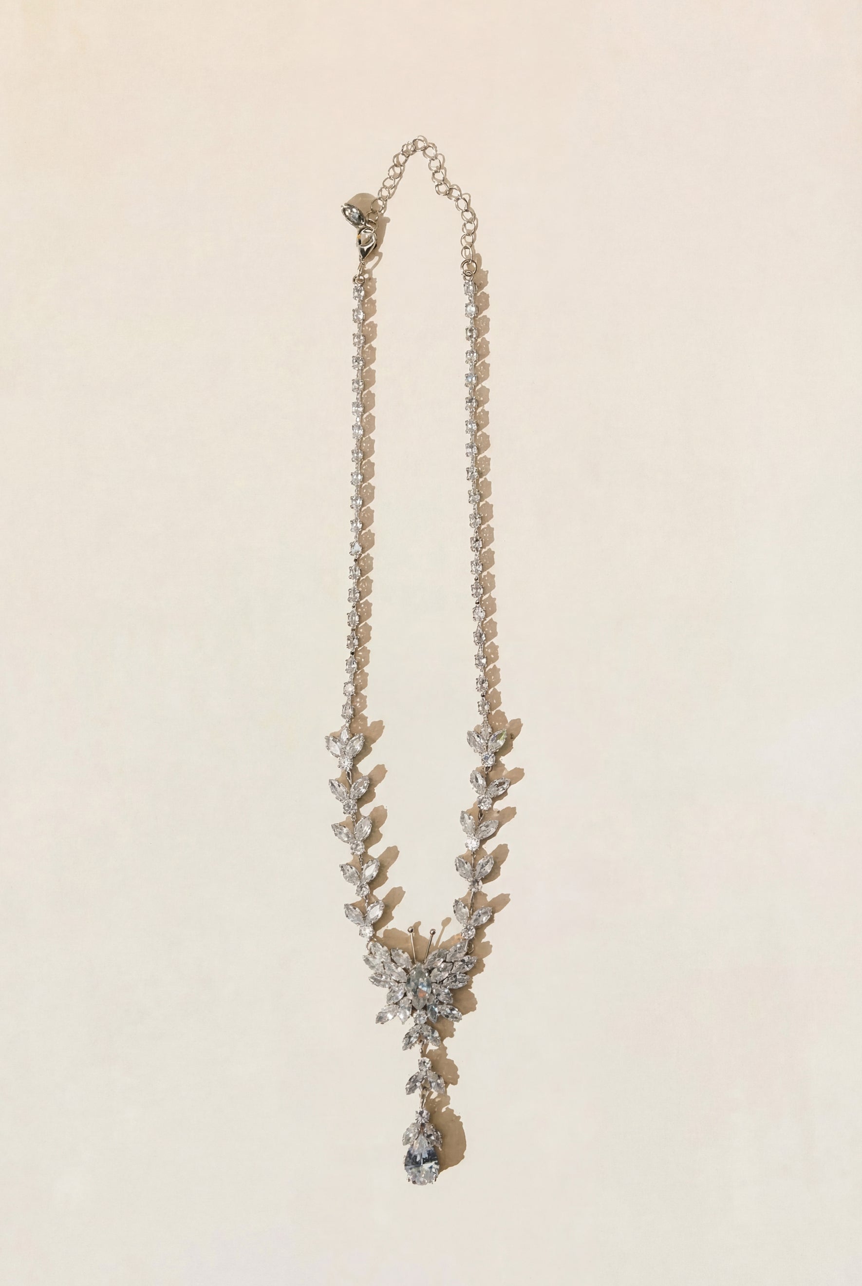 Crystal Butterfly Necklace & Earrings Set