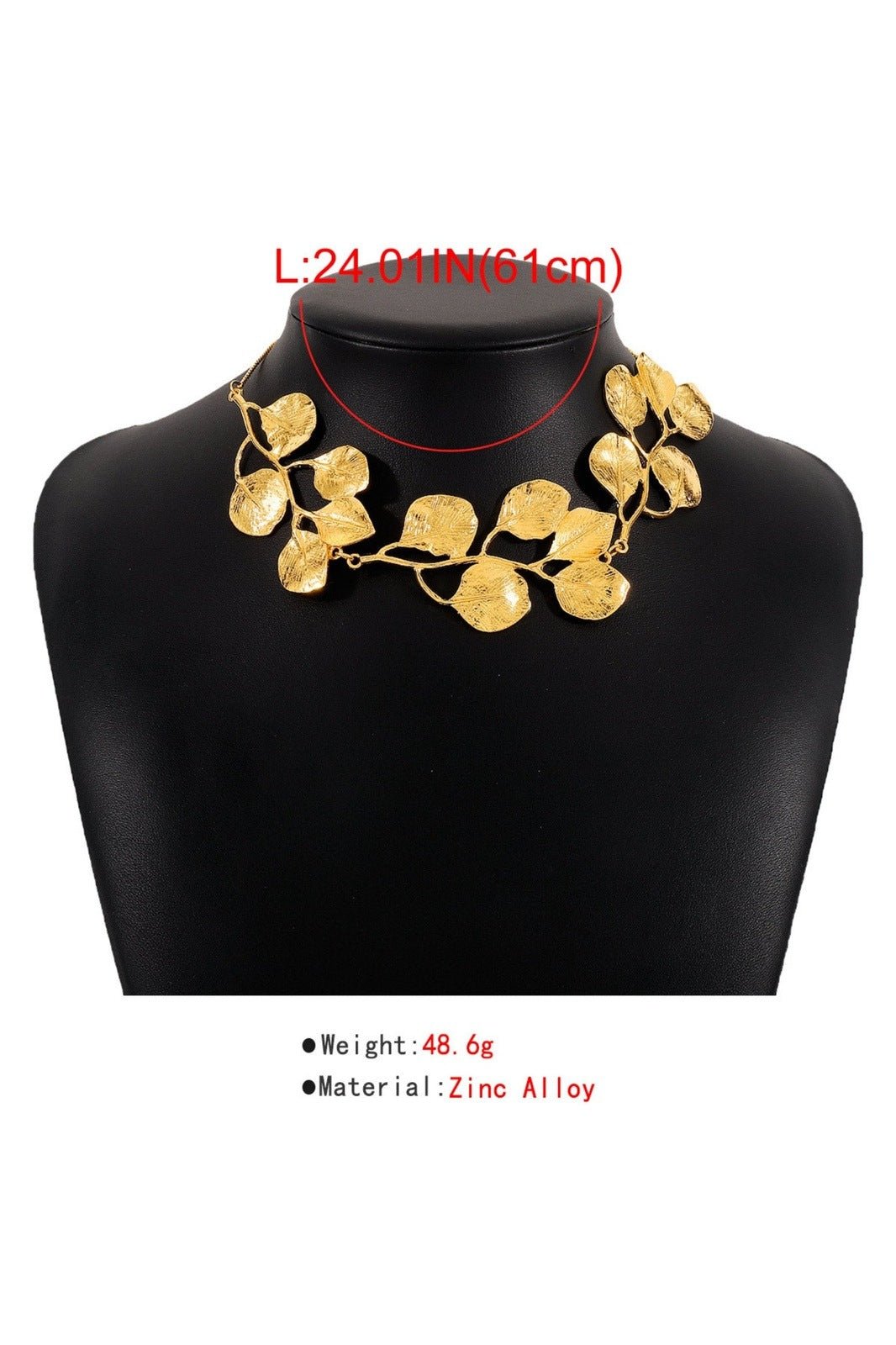 Textured Gingkgo Leaf Necklace